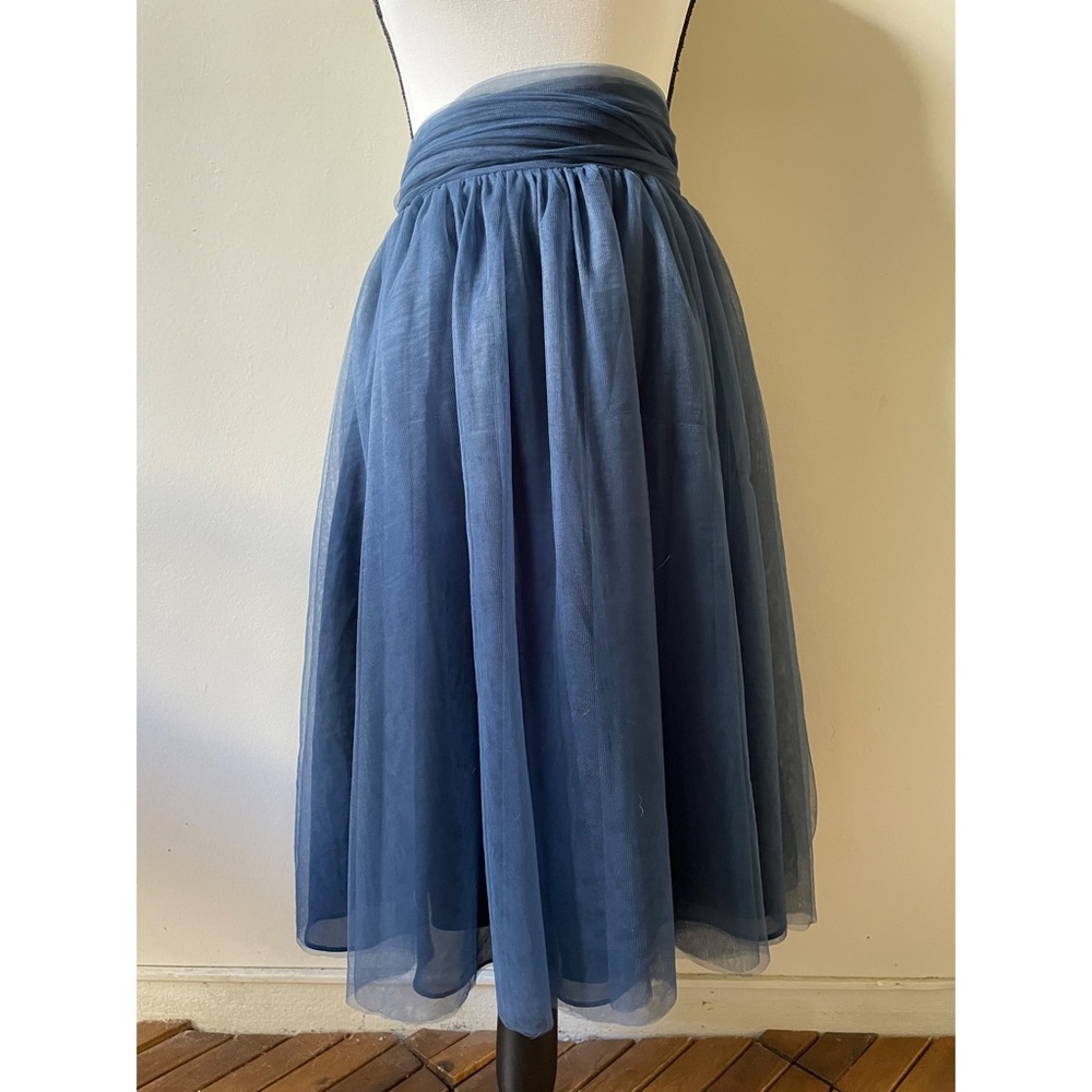 Dusty Blue Romantic Tulle Skirt